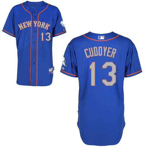 Michael Cuddyer #13 MLB Jersey-New York Mets Men's Authentic Blue Road Baseball Jersey